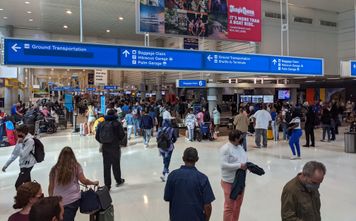 People walking through the Fort Lauderdale airport