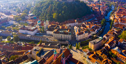 Sunny fall day in Ljubljana, Slovenia