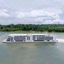 The Viking Mississippi sailing on the Mississippi River.