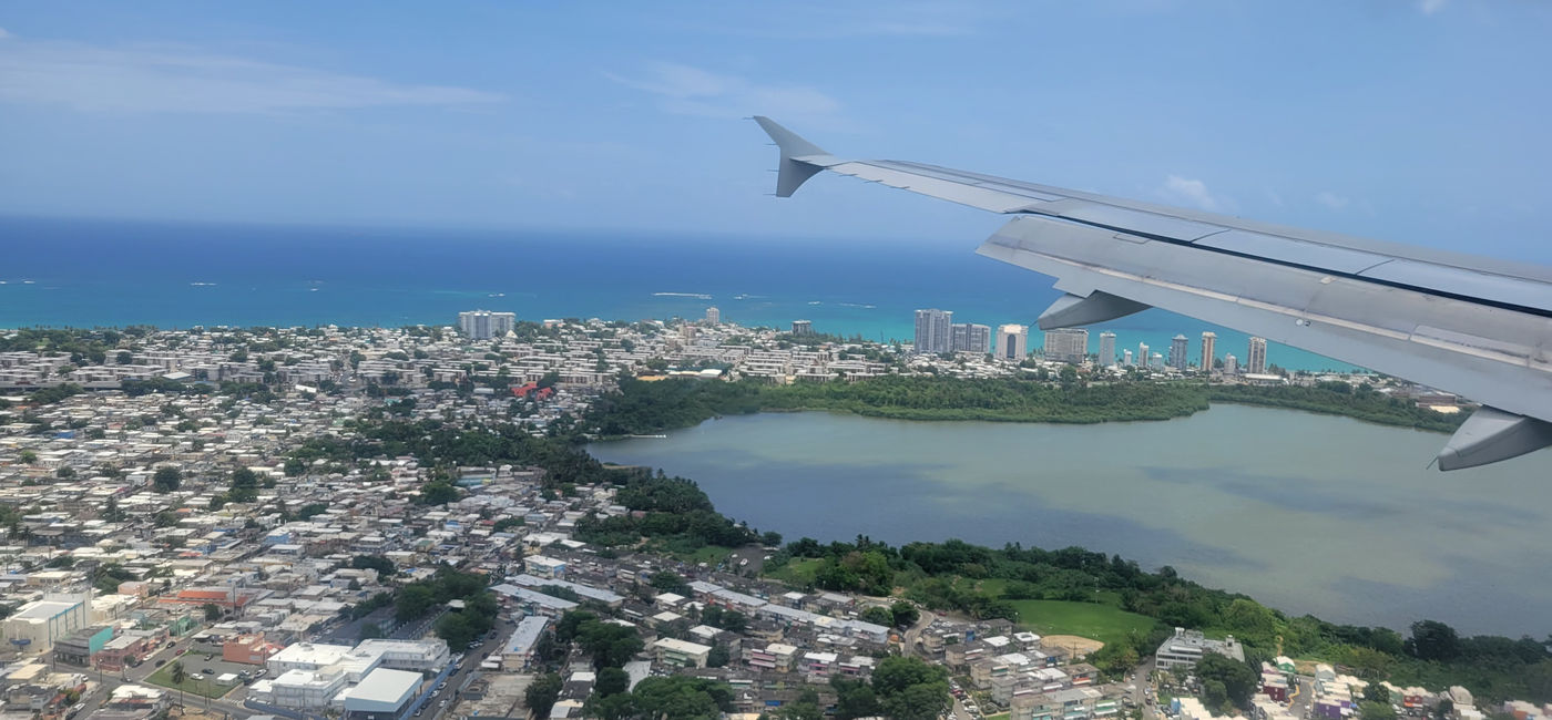 Image: Plane approaching San Juan, Puerto Rico (Photo Credit: Brian Major)