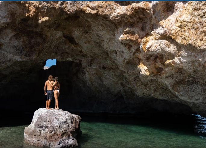 A sea cave within Loreto Bay National Park near Loreto, Mexico.