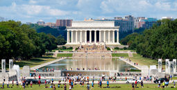 The National Mall with a view of Lincoln Memorial, Washington D.C.