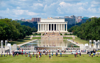 The National Mall with a view of Lincoln Memorial, Washington D.C.