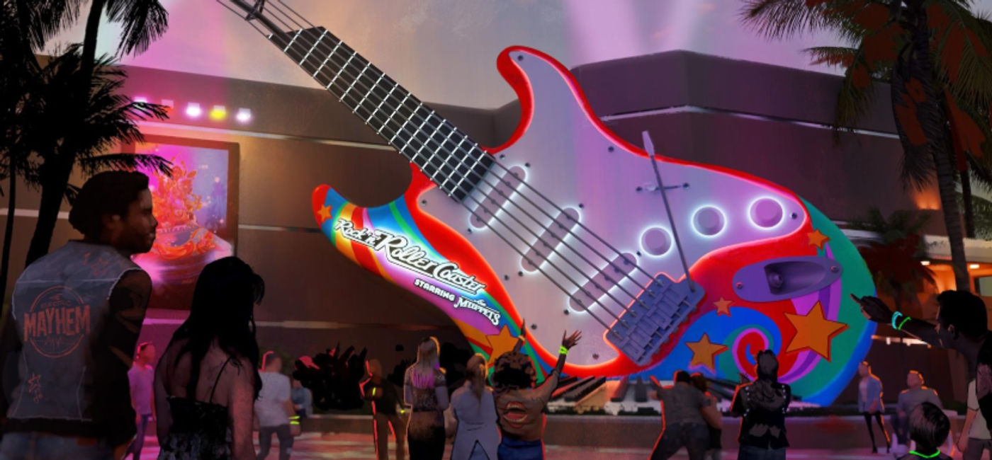 Image: Rendering artwork for Rock n Roller Coaster Starring The Muppets. (Photo Credit: Disney Parks)