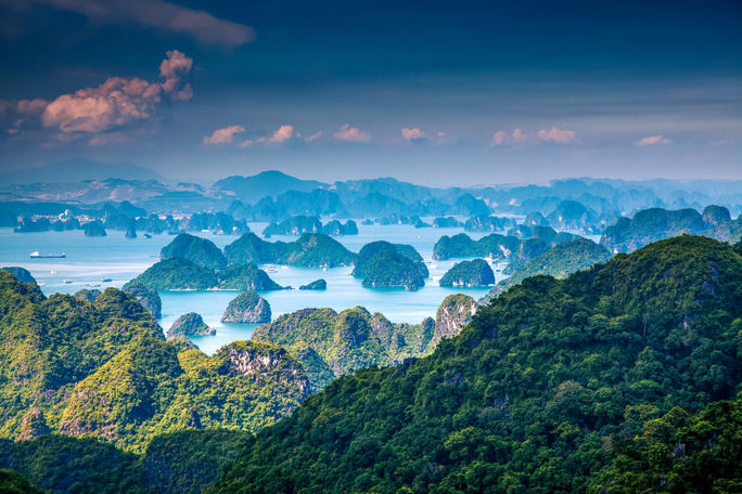 Scenic view of Ha Long Bay, Vietnam