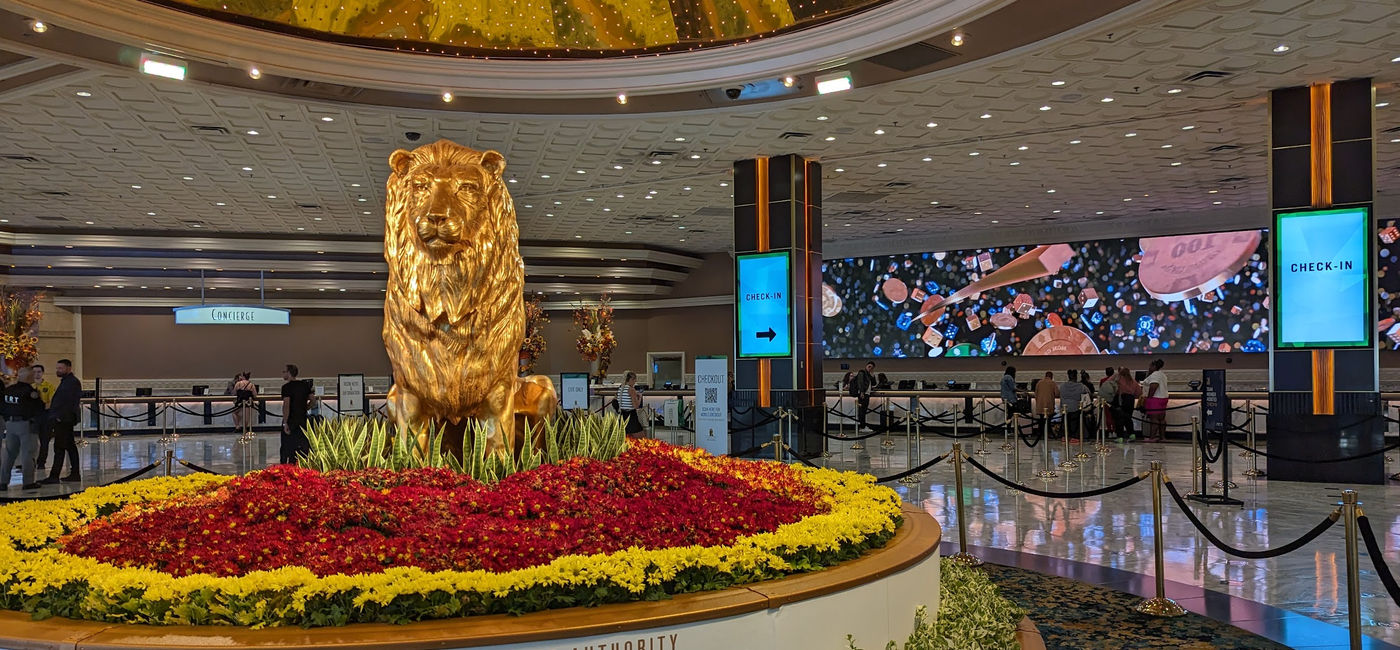 Image: MGM Grand Lobby entrance (Photo Credit: Eric Bowman)