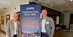 Ron Lonsdale (left) and Christian Leibl-Côté at Collette’s travel advisor appreciation event in Toronto.