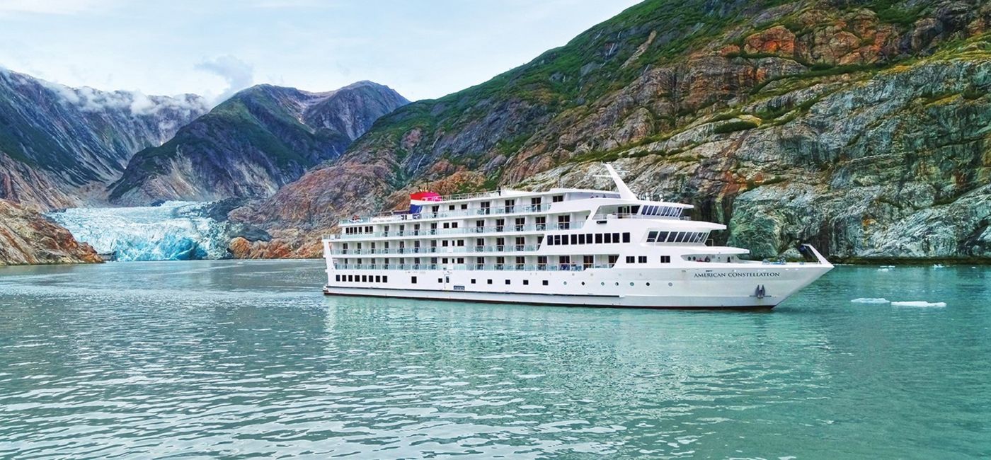 Image: The 175-passenger American Constellation in Alaska. (Photo via American Cruise Lines)