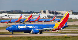 A group of Southwest airliners
