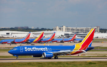 A group of Southwest airliners
