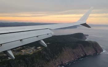 Flying over Newfoundland