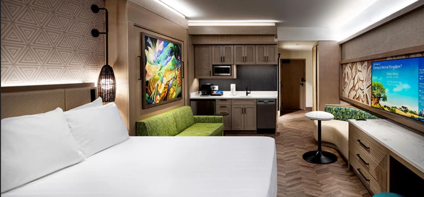 Image: Rendering of duo studio room at the new Island Tower at Disney’s Polynesian Villas & Bungalows. (Photo Credit: Walt Disney World Resort Media)