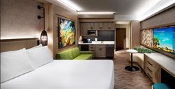Rendering of duo studio room at the new Island Tower at Disney’s Polynesian Villas & Bungalows.