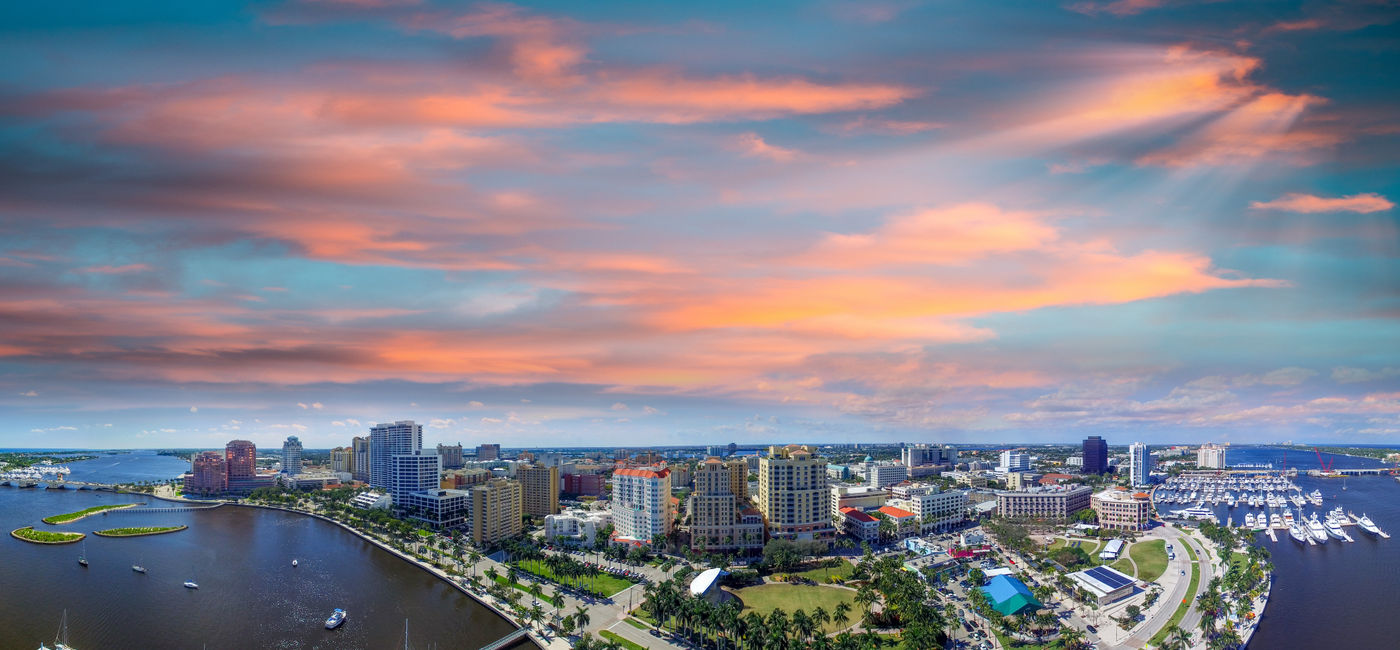 Image: Aerial view of West Palm Beach, Florida. (Photo Credit: jovannig/Adobe)