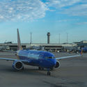 Southwest airplane at Oakland International Airport.