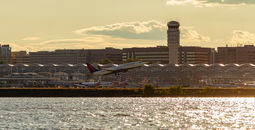 Plane taking off from Ronald Reagan Washington National Airport