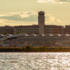 Plane taking off from Ronald Reagan Washington National Airport