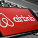 Red airbnb logo.