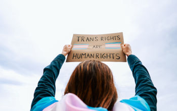 Trans rights sign