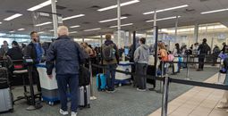 TSA, Airport security line, travel, traveler, travelers, traveling,