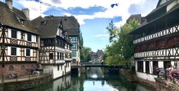 German-looking buildings on a canal