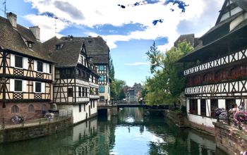 German-looking buildings on a canal