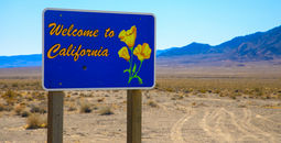 Welcome to California road sign.