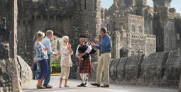 TTC Tour Brands, ashford castle, cong, irish attractions, brendan vacations, bagpipes, castles, irish castles, tours
