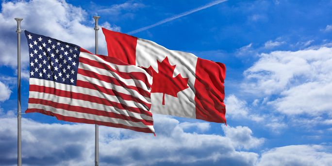 Canada, US, United States, US-canada tariffs, US-Canada relations, US canada flag, flags