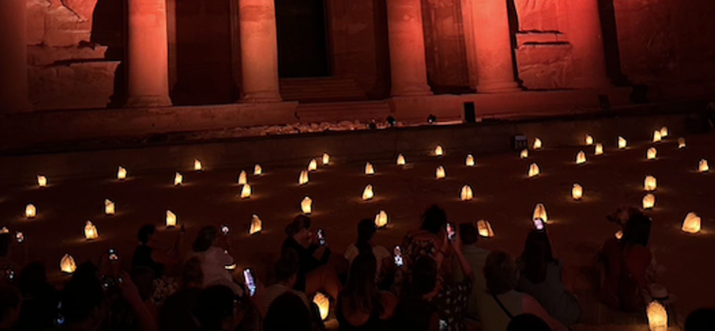 Image: A private experience of Petra at night during the TTAND 10th Anniversary Conference (Photo Credit: Marsha Mowers)