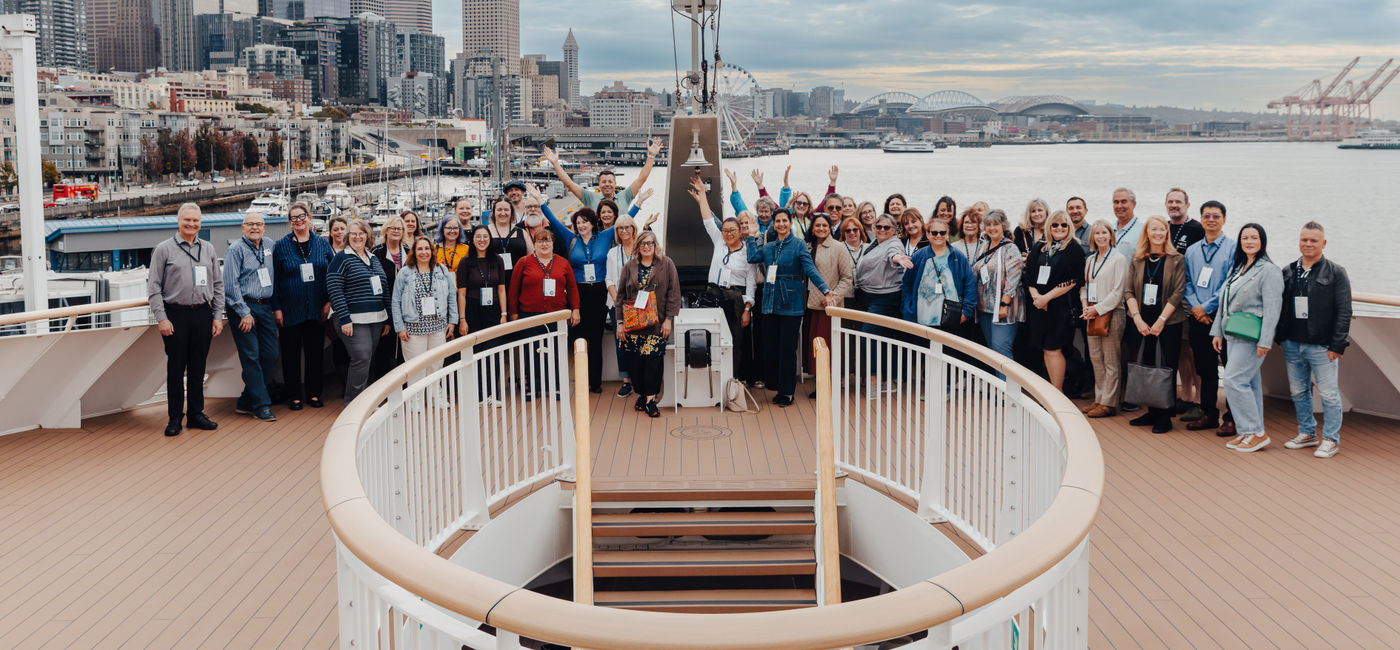 Image: Travel advisors gathered in Seattle for a one-day event aboard the MS Fridtjof Nansen (Photo Credit: HX Expeditions)