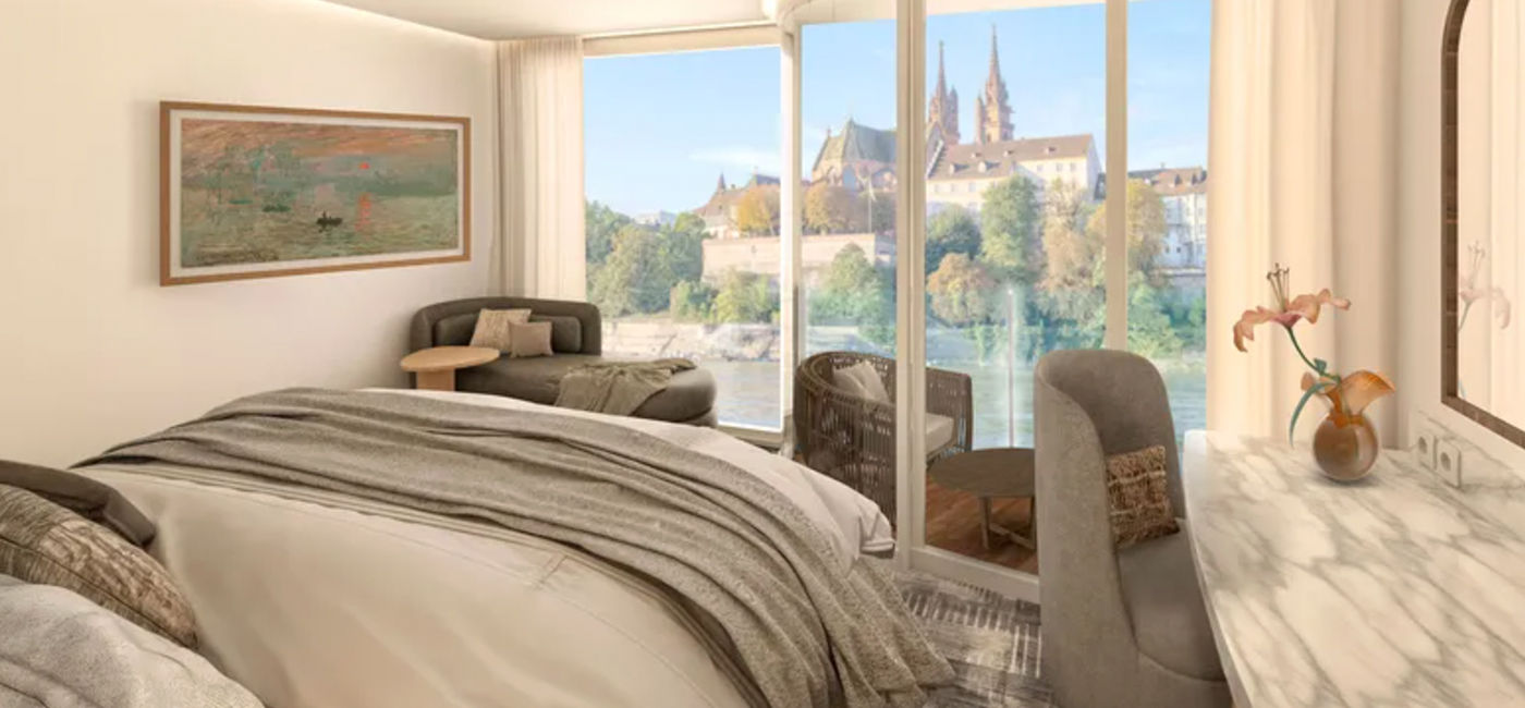 Image: A rendering of the Celebrity Cruises' Balcony stateroom onboard the line's new river ships. (Photo Credit: Celebrity Cruises)