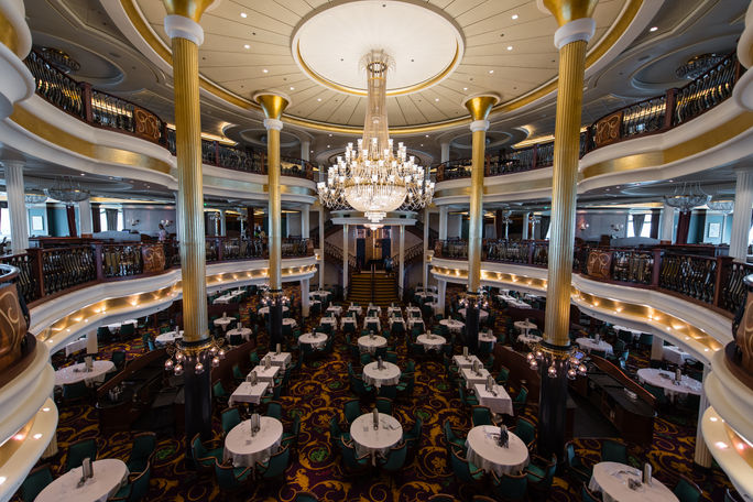 Royal Caribbean's Liberty of the Seas main dining room on Liberty of the Seas