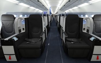 JetBlue Mint seats, first row on an Airbus A321