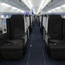 JetBlue Mint seats, first row on an Airbus A321