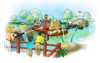Rendering of Charlie Brown's River Raft Blasting