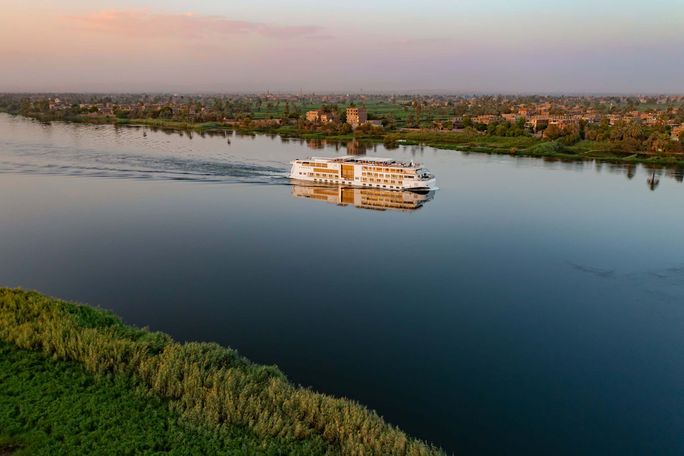 Viking river ship in Egypt.