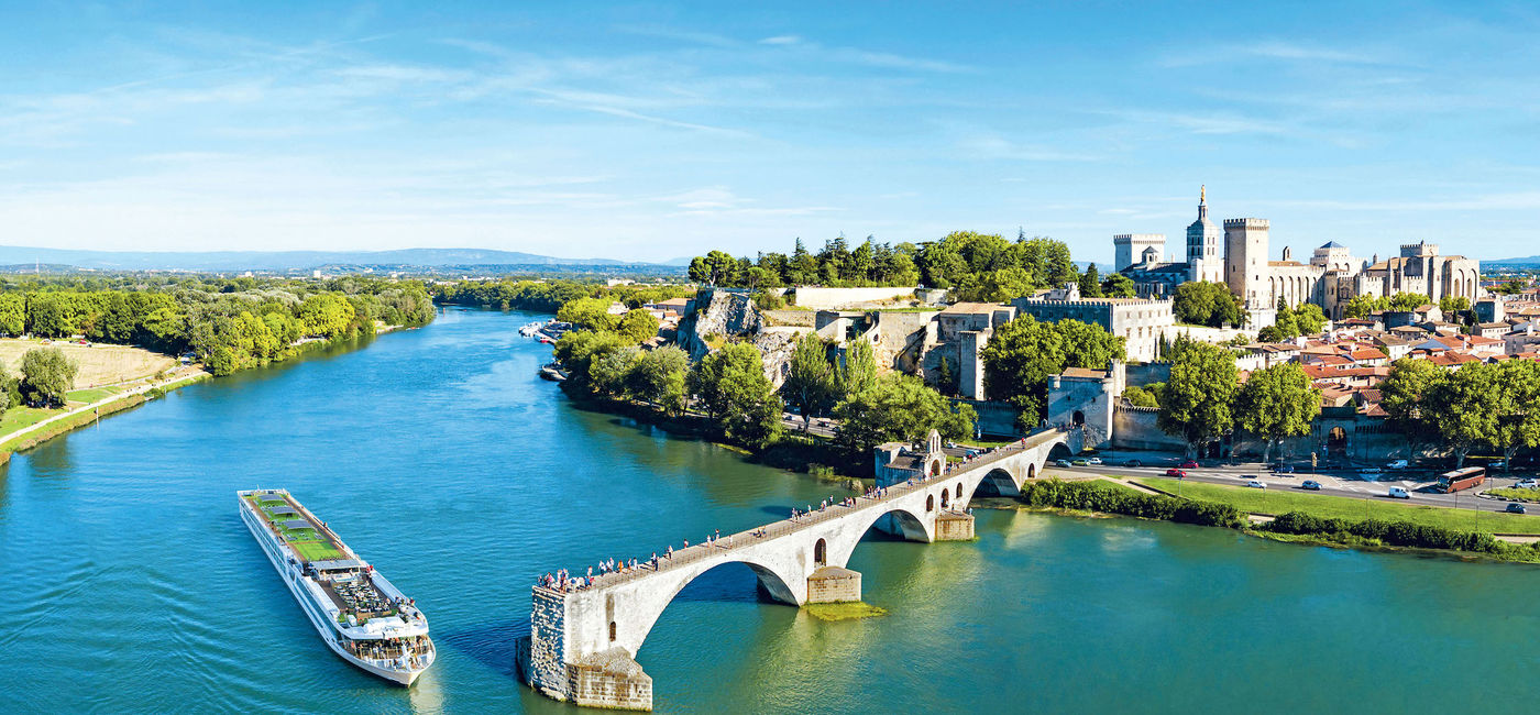 Image: Scenic Sapphire in Avignon, France. (Photo via Scenic Luxury Cruises & Tours)