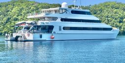 The Four Seasons Explorer, Palau, a floating luxury resort.