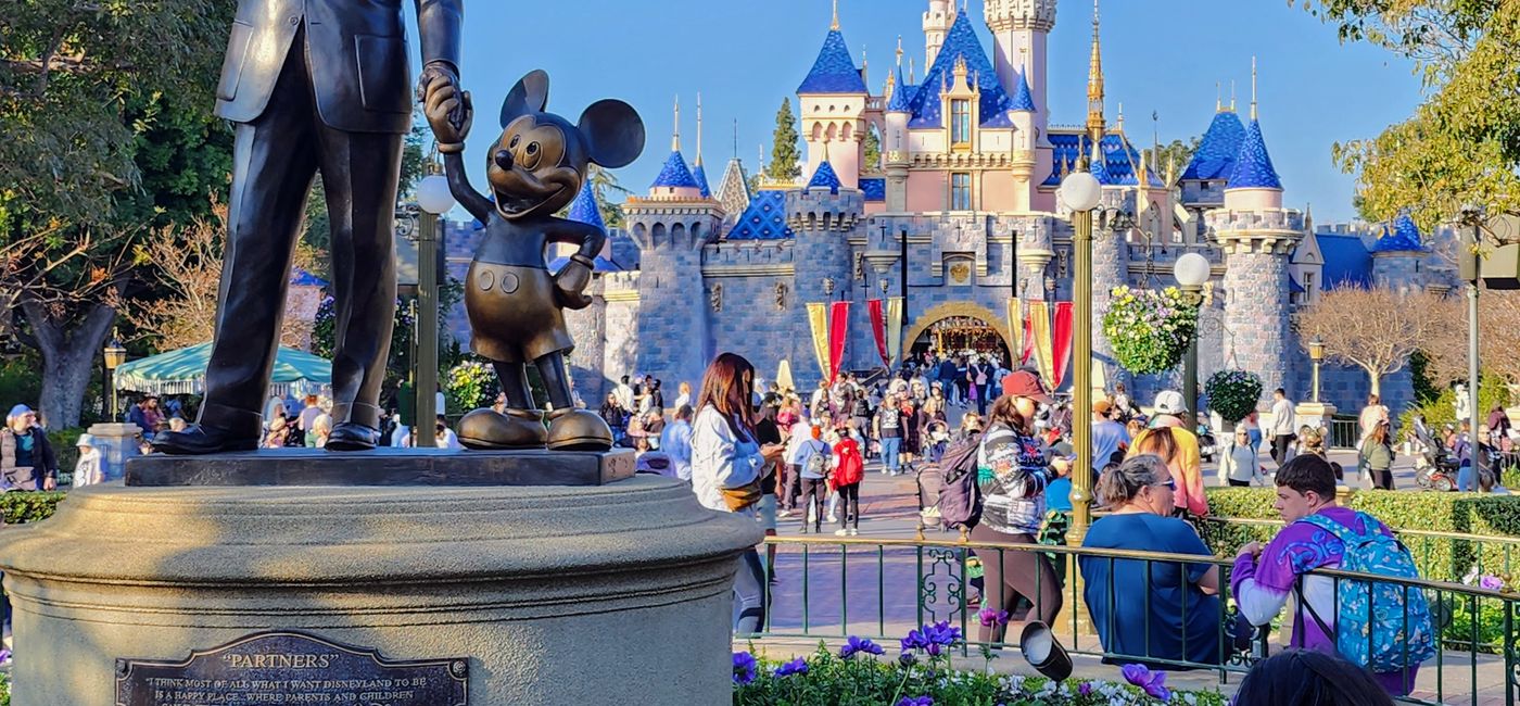 Image: Sleeping Beauty Castle with the "Partners" statue in the foreground at Disneyland Resort, Anaheim, California. (Photo Credit: Laurie Baratti)