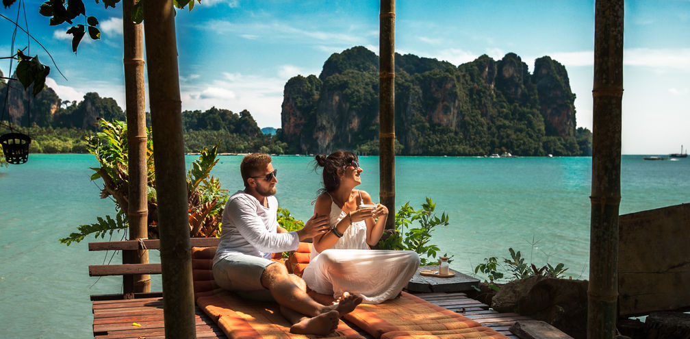 Couple enjoying a luxury vacation in Thailand