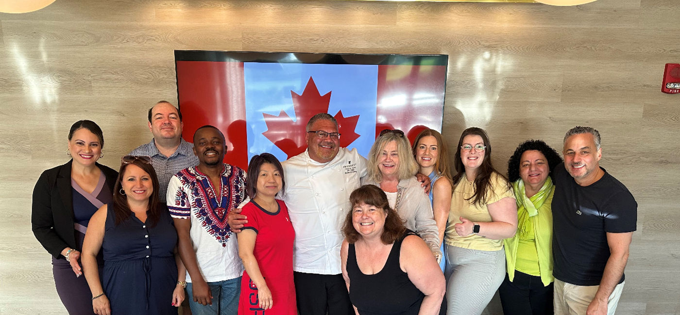 Image: Canadian travel advisors from Toronto and Montreal at Corsair Kitchen & Bar at the JW Marriott Miami Turnberry with Chef William Gideon as part of GMCVB, Sunny Isles Beach Tourism Council, and Air Canada FAM trip (Photo Credit: Air Canada and GMCVB)