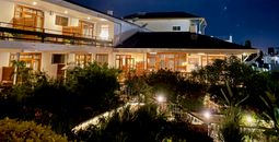 The Governor's Residence at night in Kigali, Rwanda