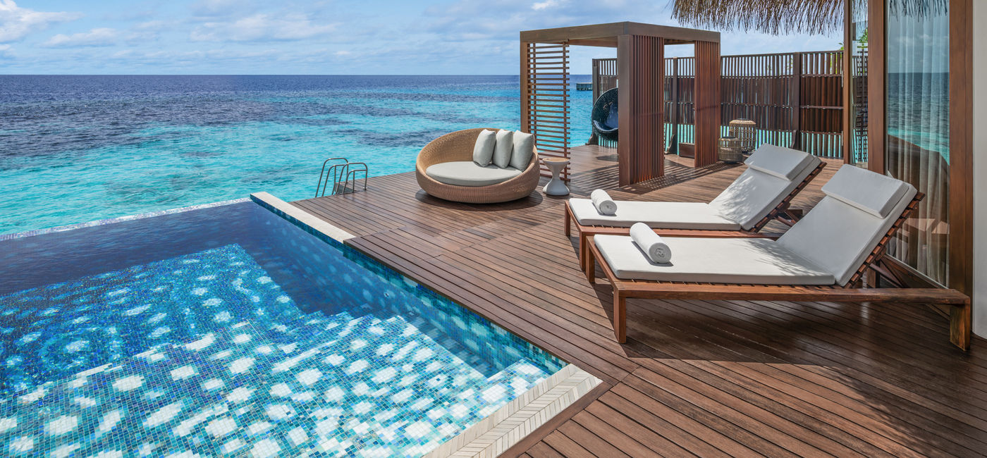 Image: W Maldives Premier Overwater One-Bedroom Villa Outdoor Deck (Photo Credit: Ariko Ahmad-Marriott International)