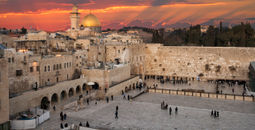 The Western Wall at the Temple Mount in Jerusalem, Israel.