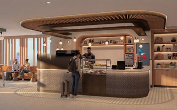 Rendering of American Airlines' Provisions Lounge at JFK