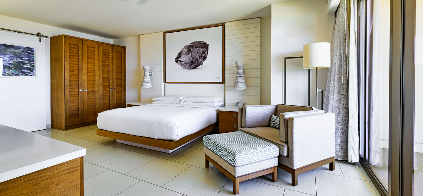 Image: Master bedroom in a family suite at Grand Hyatt Baha Mar, Nassau, Bahamas. (Photo Credit: Grand Hyatt Baha Mar)