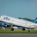 JetBlue aircraft taking off