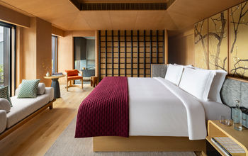 A three-bedroom penthouse suite at Six Senses Kyoto