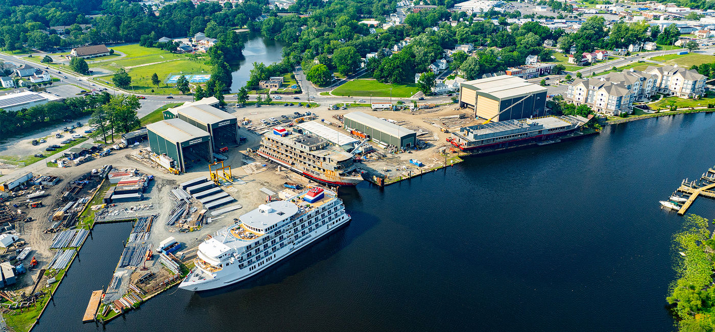Image: The ships are being built at Chesapeake Shipbuilding in Salisbury, Maryland (Photo Credit: American Cruise Lines)